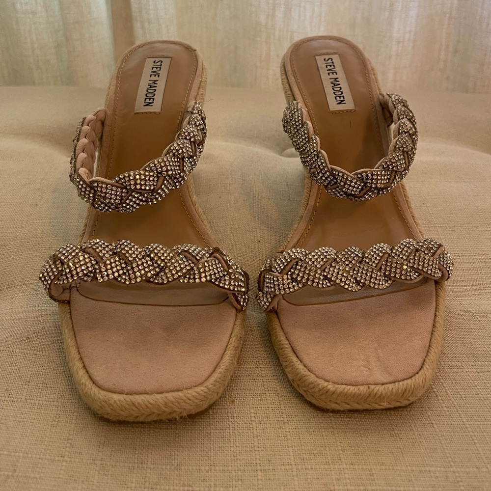 Steve Madden Beige Espadrille Sandals